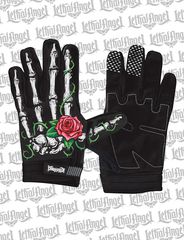 Lethal Threat Γάντια Red Rose Bones Gloves