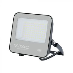 V-TAC - Προβολέας Slim LED SMD Chip CREE 50W 135LM\/W Καλώδιο 1μ Μαύρο 6500K IP65 232176