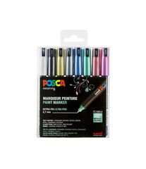 Posca - PC1MR - Extra Fine Tip Pen - Metallic Colors, 8 pc (401653)