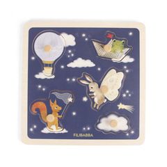 Filibabba - Wooden sensory puzzle - Little Adventurers (FI-03828) / Toys