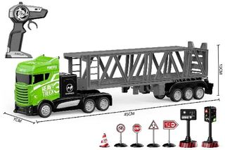 Crazon - Truck R/C w. hanger & signs 1:16 2.4GHz, green (534662) / Toys