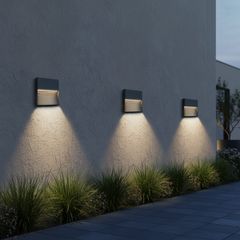 Φωτιστικό Σκαλοπατιού - Διαδρόμου LED 4W 500lm 45° AC 220-240V Αδιάβροχο IP65 Θερμό Λευκό 2700K - Lumileds SMD Chip & TÜV SÜD Driver - Γκρι Ανθρακί Ματ - Μ15 x Π3.5 x Υ15cm - 5 Χρόνια Εγγύηση