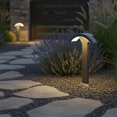 Φωτιστικό Κολωνάκι Κήπου LED 10W 1050lm 45° AC 220-240V Αδιάβροχο IP65 Θερμό Λευκό 2700K - Lumileds SMD Chip & TÜV SÜD Driver - Γκρι Ανθρακί Ματ - Μ29.5 x Π11.5 x Υ50cm - 5 Χρόνια Εγγύηση