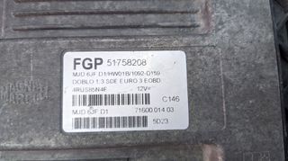 ΕΓΚΕΦΑΛΟΣ ΚΙΝΗΤΗΡΑ FIAT DOBLO 188A9000 (223) 51758208 MJD 6JF.D1 VIRGINIZED. ΔΕΝ ΧΡΕΙΑΖΕΤΑΙ ΠΡΟΓΡΑΜΜΑΤΙΣΜΟ (PLUG AND PLAY).ΜΕΤΑΧΕΙΡΙΣΜΕΝΟΣ/ΓΝΗΣΙΟΣ. ΛΑΡΙΣΑ