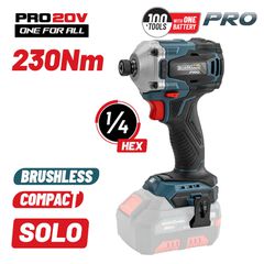 BORMANN Pro BBP5153 Παλμικό Κατσαβίδι Μπαταρίας Compact Brushless 20V Li-Ion 230Nm έκδοση SOLO ( 070467 )