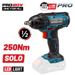 BORMANN Pro BBP3400 Μπουλονόκλειδο Μπαταρίας 1/2'' 20V Li-Ion 250Nm έκδοση SOLO ( 027973 )