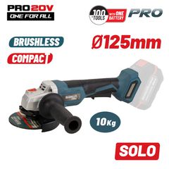 BORMANN Pro BBP5133 Γωνιακός Τροχός Μπαταρίας Φ125 Brushless 20V Li-Ion έκδοση SOLO ( 070450 )