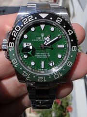 ROLEX GMT MASTER II SPRITE LEFT HANDED NEW EDITION 2025 GREEN DIAL 126729VTNR 18K WHITE GOLD NEW SUPERCLONE EDITION WITH 3285 CHS CALIBER