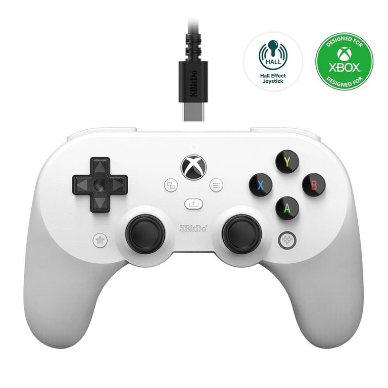 8BitDo - Pro Wired Gamepad 2 - Xbox (White) / Xbox Series X