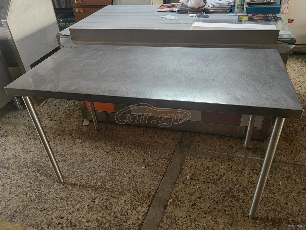 Παγκος τραπέζι, ανοξείδωτος,  ανοικτός, μεταχειρισμένος, 152χ76χ88