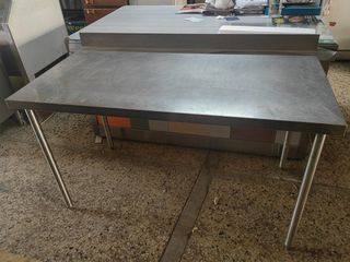 Παγκος τραπέζι, ανοξείδωτος,  ανοικτός, μεταχειρισμένος, 152χ76χ88