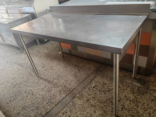 Παγκος τραπέζι, ανοξείδωτος,  ανοικτός, μεταχειρισμένος, 152χ76χ88-thumb-2