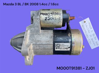 MAZDA 3 BL/BK 2003-2014 ΜΕΤΑΧΕΙΡΙΣΜΕΝΑ ΑΝΤΑΛΛΑΚΤΙΚΑ ( Μίζα εκκίνησης κινητήρα με κωδικό M000T91381 - ZJ01 κατάλληλη για αυτοκίνητα με κινητήρες βενζίνης 1.4cc / 1.6cc και 5 ταχυτήτων σασμάν )