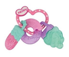Nuby - Icy Bite Sweets Teether Pink/Turqoise/Purple + 3 M (708060) / Toys