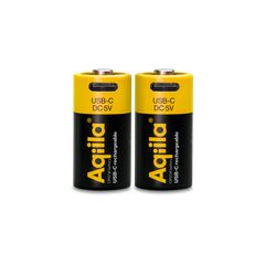 Aqiila - USB-C Rechargeable Battery - Size CR123A - 750 mAh - 2-pack / Electronics