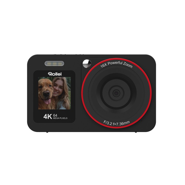 Rollei - Compactline Dual Screen Digital Camera - 64 MP - 4K / Electronics