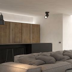 Κινούμενο Φωτιστικό Σποτ Οροφής με Ντουί 1 x GU10 90° AC 220-240V IP20 - Μαύρο Ματ - Μ7 x Π6 x Υ14cm