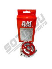 ΚΑΠΑΚΙ ΦΙΛΤΡΟΥ ΛΑΔΙΟΥ YAMAHA CRYPTON X 135 BM POWER CNC ΔΙΑΦΑΝΟ ΚΟΚΚΙΝΟ
