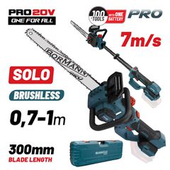 BORMANN Pro BBP3930 Κλαδευτικό Αλυσοπρίονο Μπαταρίας Τηλεσκοπικό 20V Li-Ion Brushless Λάμα 30cm έκδοση SOLO ( 083696 )