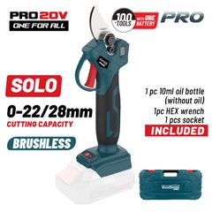 BORMANN Pro BBP4128C Ψαλίδι Κλαδέματος Μπαταρίας Brushless 20V Li-Ion Κοπή 0-22/28mm έκδοση SOLO ( 083566 )