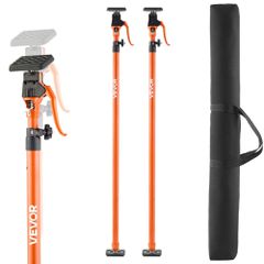 Στύλος στήριξης γρύλου ντουλαπιού VEVOR, 2 τεμάχια, τηλεσκοπική ράβδος γρήγορης στήριξης από χάλυβα 125-291 cm, ρυθμιζόμενο σύστημα τρίτου χεριού, χωρητικότητα έως 90 kg για εγκατάσταση ντουλαπιών, αν