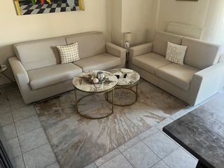 Σετ Σαλονιού 2 Καναπέδων (Διθέσιος & Τριθέσιος) – Ο Τριθέσιος Γίνεται Κρεβάτι, Ο Διθέσιος με Αποθηκευτικό Χώρο