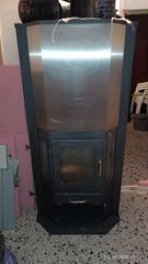 Πανοραμικό τζάκι από ανοξείδωτο ατσάλι 14kW