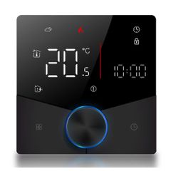 Smart Wi-Fi θερμοστάτης αερίου BHT-009GCLW χωνευτός μαύρος για ομοιόμορφο και άνετο έλεγχο της θερμοκρασίας