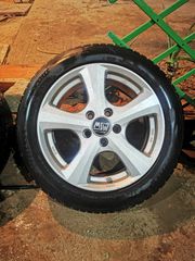 ΟΖ Ζάντες αλουμινίου MSW (by OZ Racing), χειμερινά ελαστικά Falken Eurowinter HS02 σε κατάσταση καινούργιου.