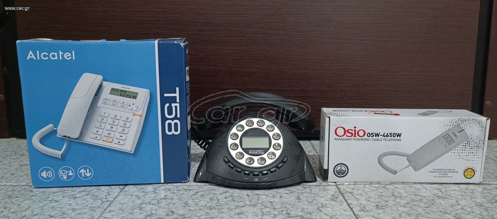 Σταθερά ενσύρματα τηλέφωνα Alcatel & Osio