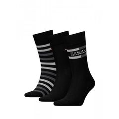 Tommy Hilfiger Ανδρικές Κάλτσες Βαμβακερές 3 Ζευγάρια Gift Box Black