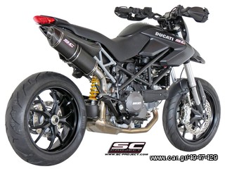 Εξάτμιση Τελικό Sc Project Oval Carbon fiber with carbon cap with carbon couple of side fairings Ducati Hypermotard 796