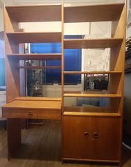 βιβλιοθήκη δανέζικο μοντέρνο ξύλο τικ 1,50μχ 2,00μ χ0,5μ0