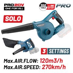 BORMANN Pro BBP3700 Φυσητήρας Αναρροφητήρας Μπαταρίας Ρυθμιζόμενος  20V Li-Ion 18000rpm έκδοση SOLO ( 032755 )