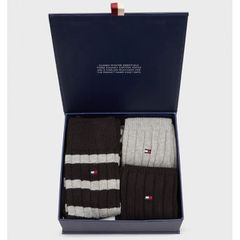 Tommy Hilfiger Ανδρικές Boot Sock Κάλτσες Βαμβακερές 3 Ζευγάρια Gift Box