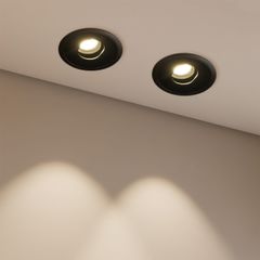 Χωνευτό Downlight Σποτ LED 7W 840lm 15°x30° AC 220-240V IP20 Θερμό Λευκό 2700K - Bridgelux COB Chip & TÜV SÜD Driver - Μαύρο Ματ - Μ8.3 x Π8.3 x Υ8.16cm / Q7.3cm - 5 Χρόνια Εγγύηση