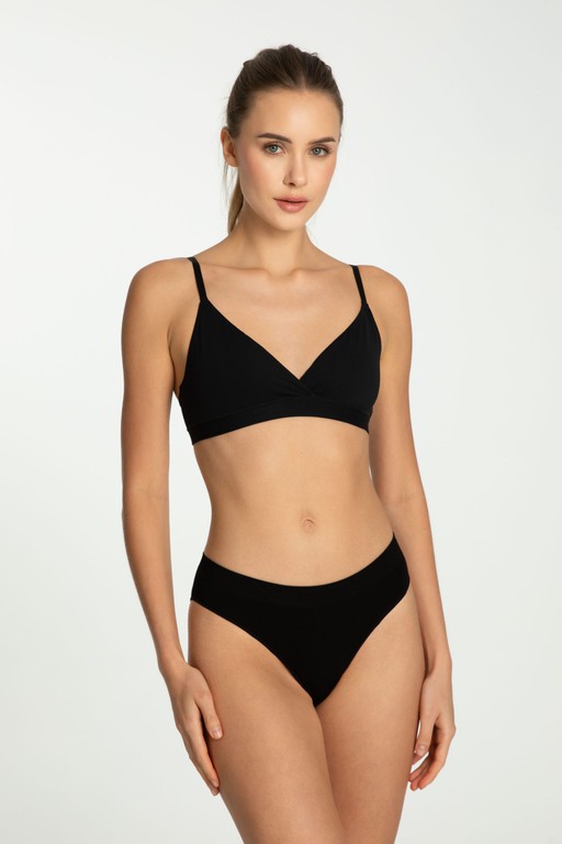 Κλασσικό Slip Bamboo Μαύρο
