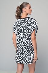 Καφτάνι Rayon Ασπρόμαυρο-thumb-1