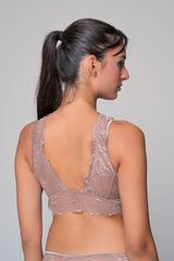 Δαντελένιο Bralette - Μόκκα-thumb-1