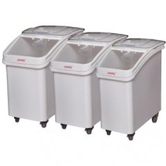 Τροχήλατα δοχεία πρώτων υλών , αποθήκευση υλικών , 4 ρόδες Ø76 mm , συρόμενο καπάκι για εξυπηρέτηση με το ένα χέρι