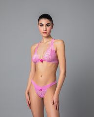 Bralette Δαντελένιο Rose Pink-thumb-1