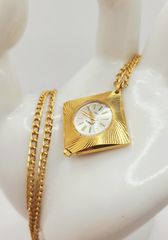 Vintage 80’ Γυναικείο μενταγιόν ρολόι CHAIKA κουρδιστό με ντουμπλάρισμα χρυσού 10Μ Α9036 ΤΙΜΗ 85 ΕΥΡΩ