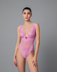 Κορμάκι Brazil Δαντέλα Rose Pink