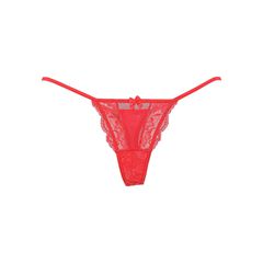 Tanga String Δαντέλα με Χρυσοκλωστή Κόκκινο