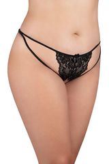 Plus Size G-String Μαύρο