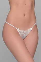 Δαντελένιο Slip String Tanga Ιβουάρ