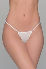 Σλιπ Micro G-String Ύφασμα Πλισέ Ιβουάρ