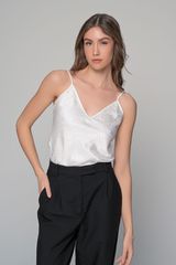 Σατέν Lingerie Top Τιραντάκι Ιβουάρ