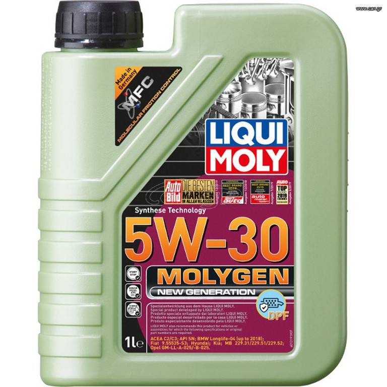 Liqui Moly Molygen New Generation Συνθετικό Λάδι Αυτοκινήτου 5W-30 1lt 21224