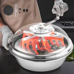 Χλοοκοπτικό VEVOR Bud Leaf Bowl, Χειροκίνητο χλοοκοπτικό μπουμπουκιών 420 mm, με αιχμηρές λεπίδες από ανοξείδωτο ατσάλι, οπτική κοπή, μηχανή υδροπονικής κοπής υγρής και ξηρής, περιστρεφόμενη περιστροφ